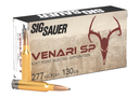 Sig Sauer 277 SIG FURY 130GR, VENARI, Soft Point Hunting Ammunition, 20 Round Box