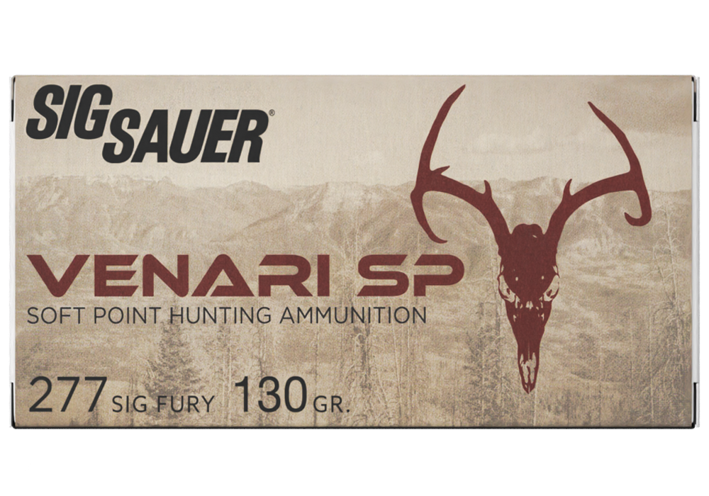 Sig Sauer 277 SIG FURY 130GR, VENARI, Soft Point Hunting Ammunition, 20 Round Box