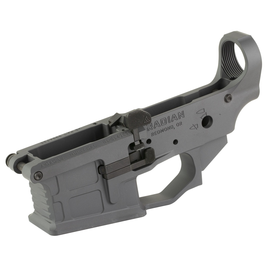 Radian Weapons Stripped Billet Lower 556 NATO Talon Ambi, Gray