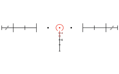 Trijicon ACOG 4x32mm Dual Illum Red Horseshoe 223 Ballistic Black 