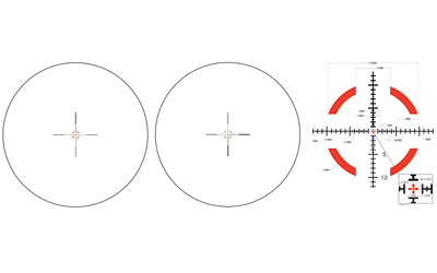 Trijicon Credo 1-8x 28mm Dual Illum Red/Green MRAD Circle 34mm Tube Black 