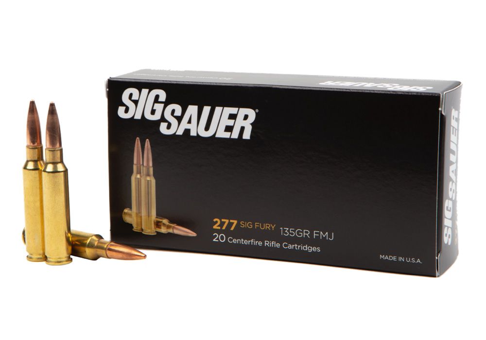 Sig Sauer 277 FURY 135GR Elite Ball FMJ Ammunition, 20 Round Box