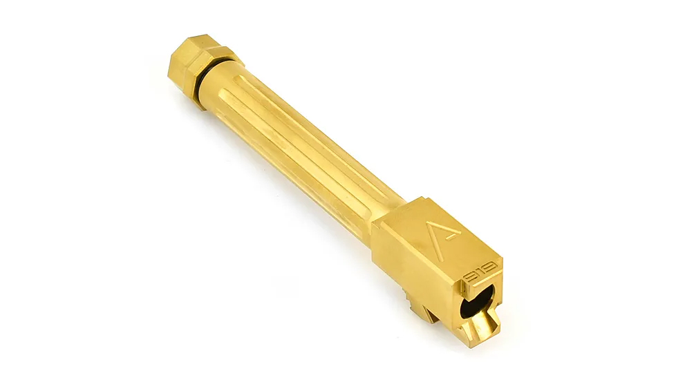 Agency Arms Glock 19 Match Grade Barrel Mid Line Gen 5 Threaded Tin (Gold)