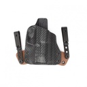 BlackPoint Tactical RH Mini Wing Holster, Sig P365 X-MACRO, Armor Black, Armor Black, Brown, Adjustable, 1.75" Metal IWB, RDS Cut, Tall Sights