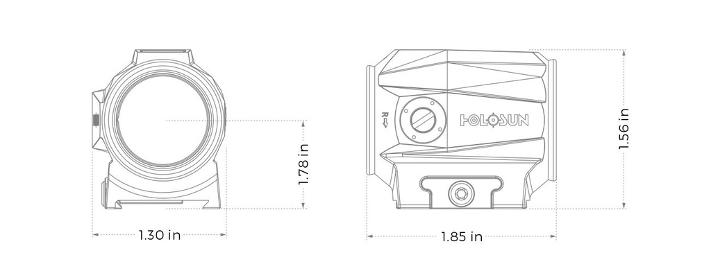 Holosun SCRS 2MOA Dot Rifle Solar-Charging Reflex Sight SCRS-GR-2