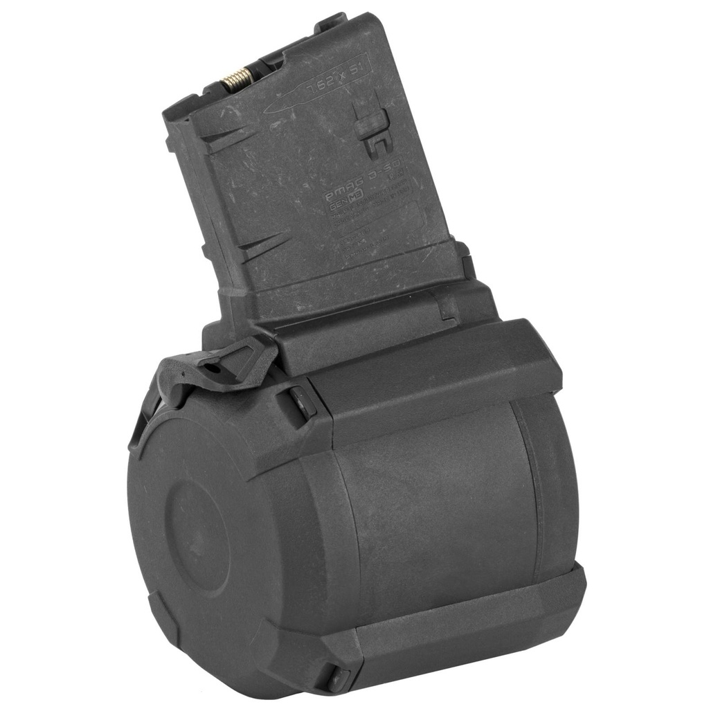 Magpul PMAG DPMS/SR25/LaRue OBR D-50 7.62NATO 50 Rds Black