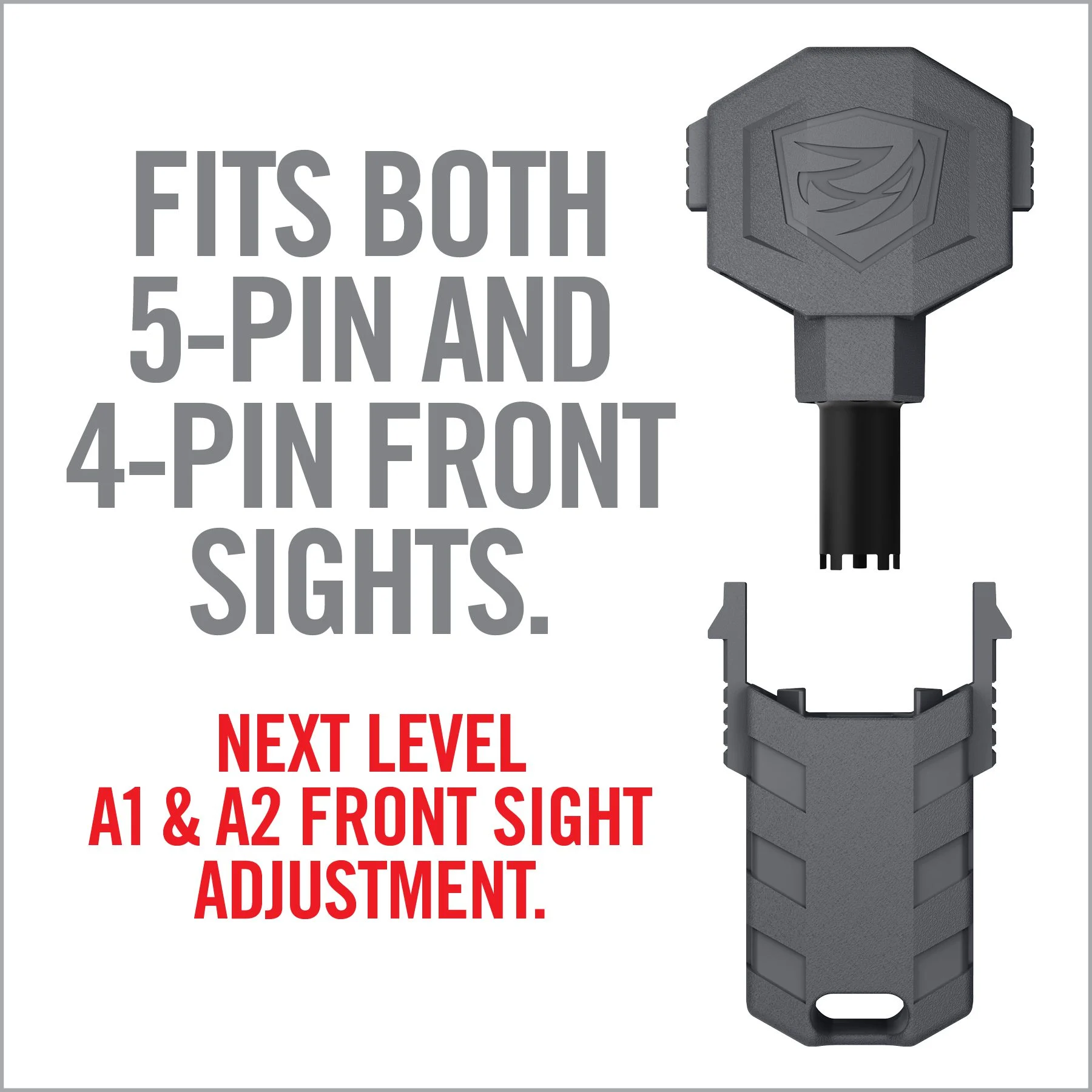 Real Avid AR15 Front Sight Adjuster Pro, Gray 