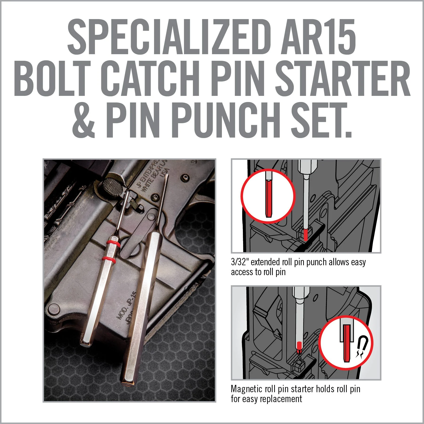 Real Avid Accu-Punch Hammer & AR-15 Pin Punch Set