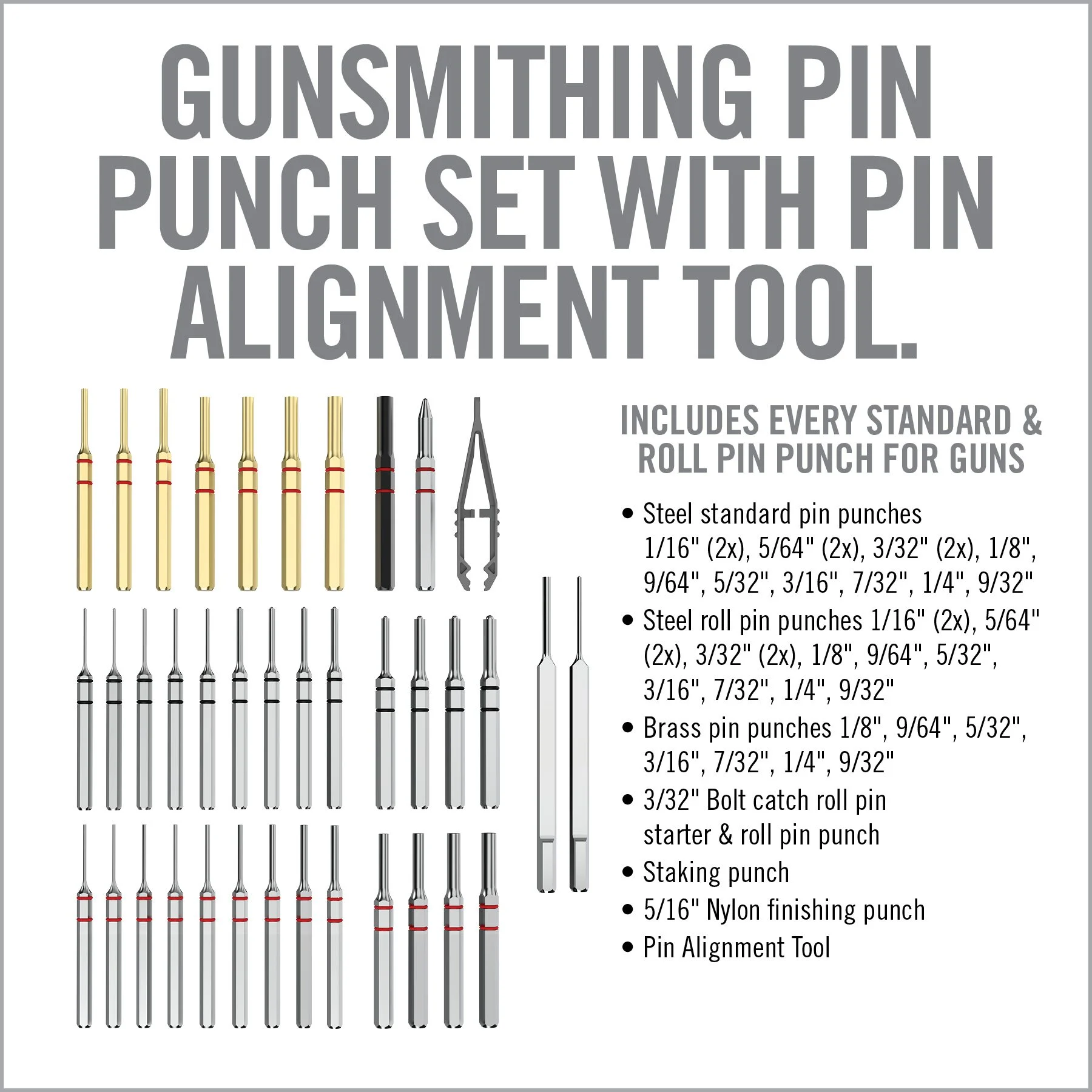 Real Avid Accu-Punch Master Set, 37 Piece Punch Set