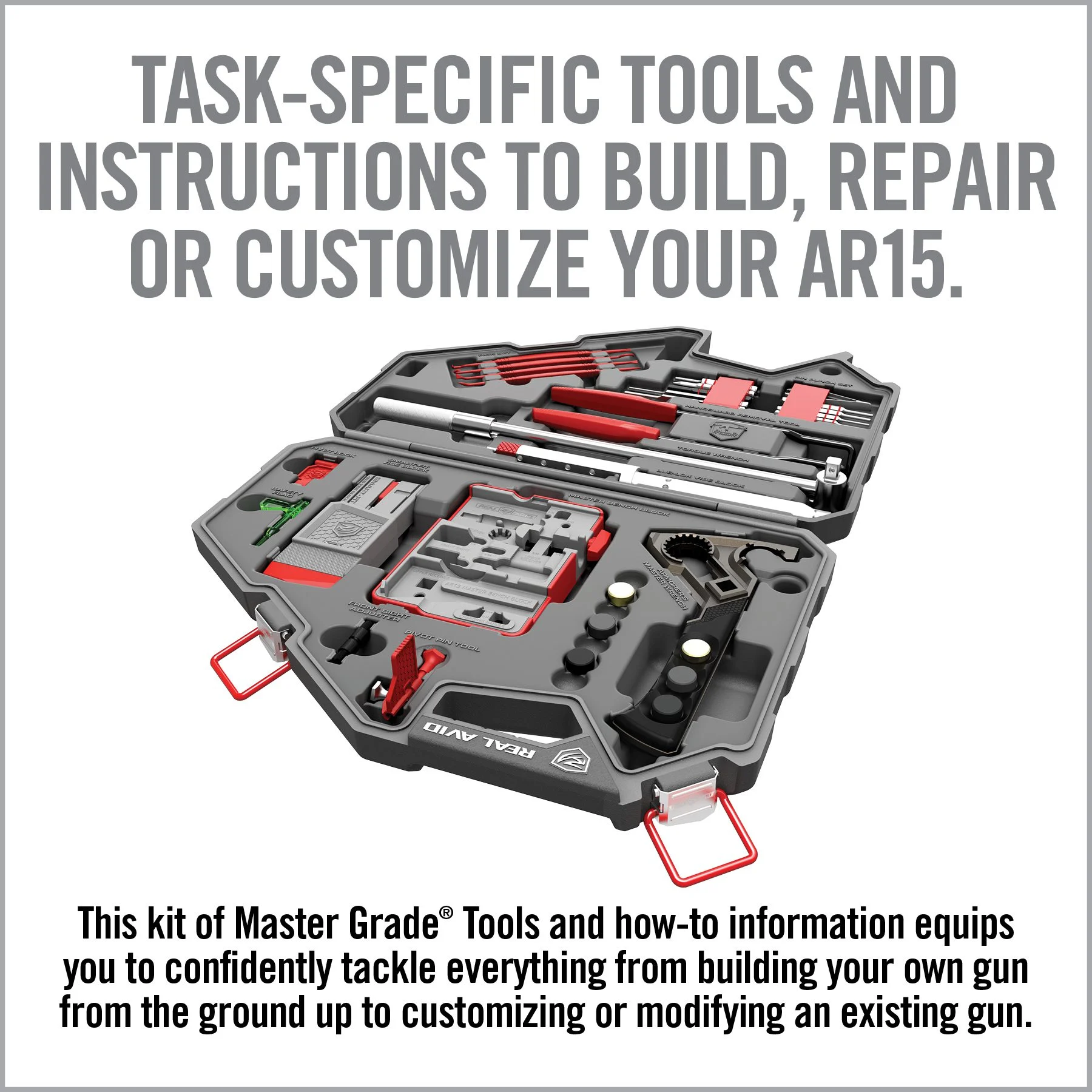 Real Avid Armorer's Master Tool Kit, For AR15, Master Grade Tools