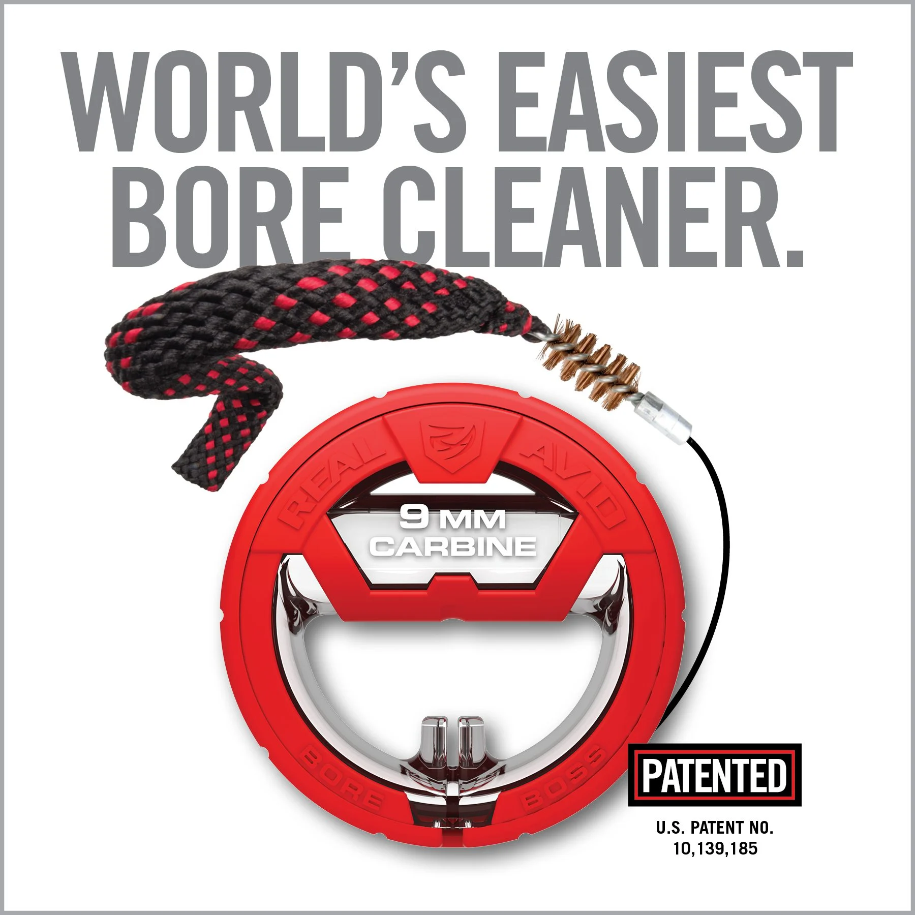 Real Avid Bore Boss, Bore Cleaner, 9mm Carbine 
