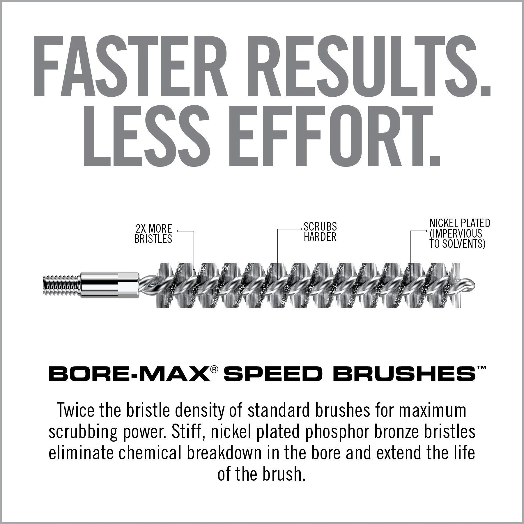 Real Avid Bore-Max Speed Brush, Brush, 35 Caliber 