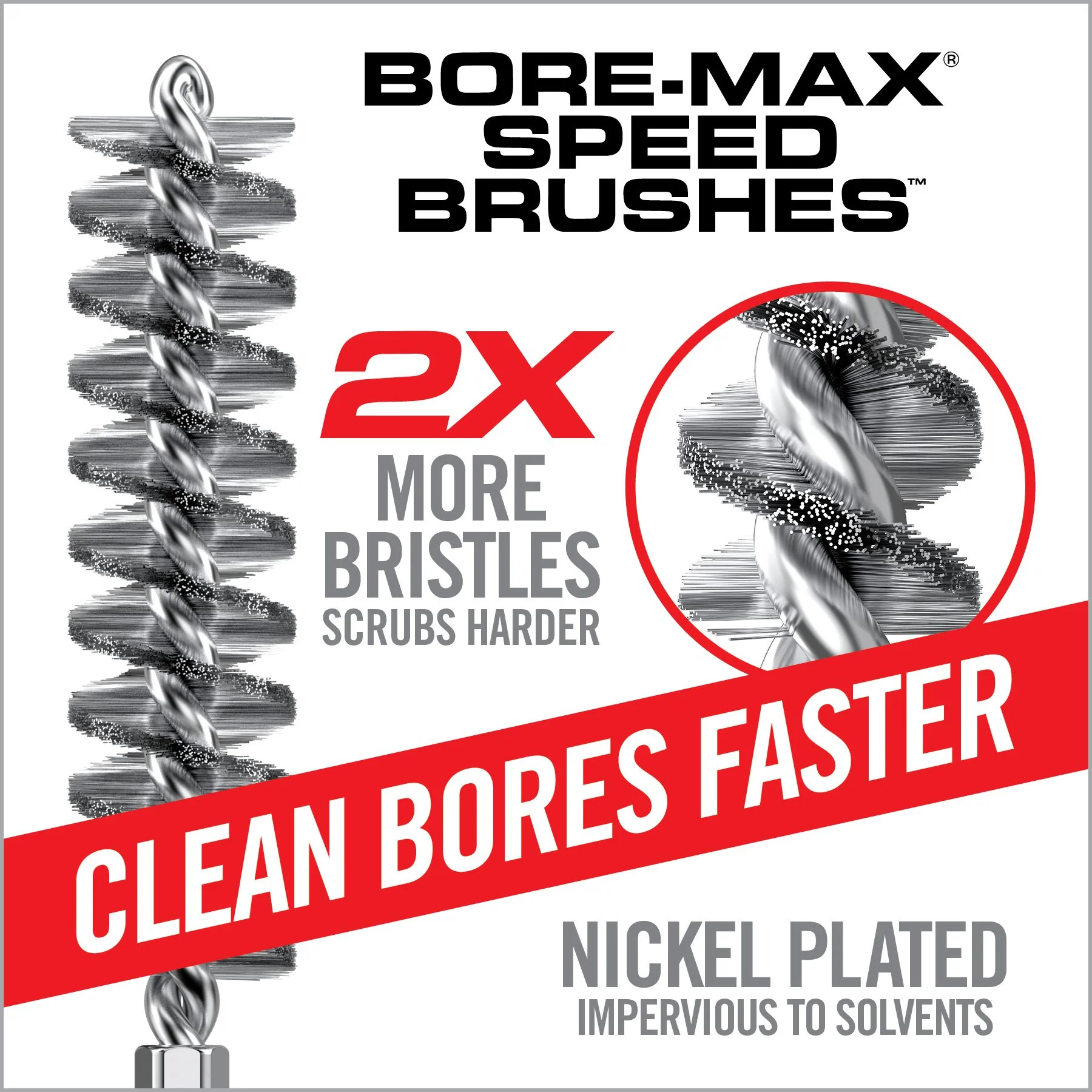 Real Avid Bore-Max Speed Brush, Brush, 40 Cal 