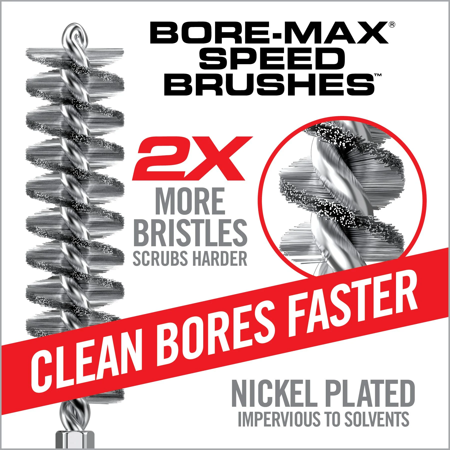 Real Avid Bore-Max Speed Brush, Brush, 45Cal 