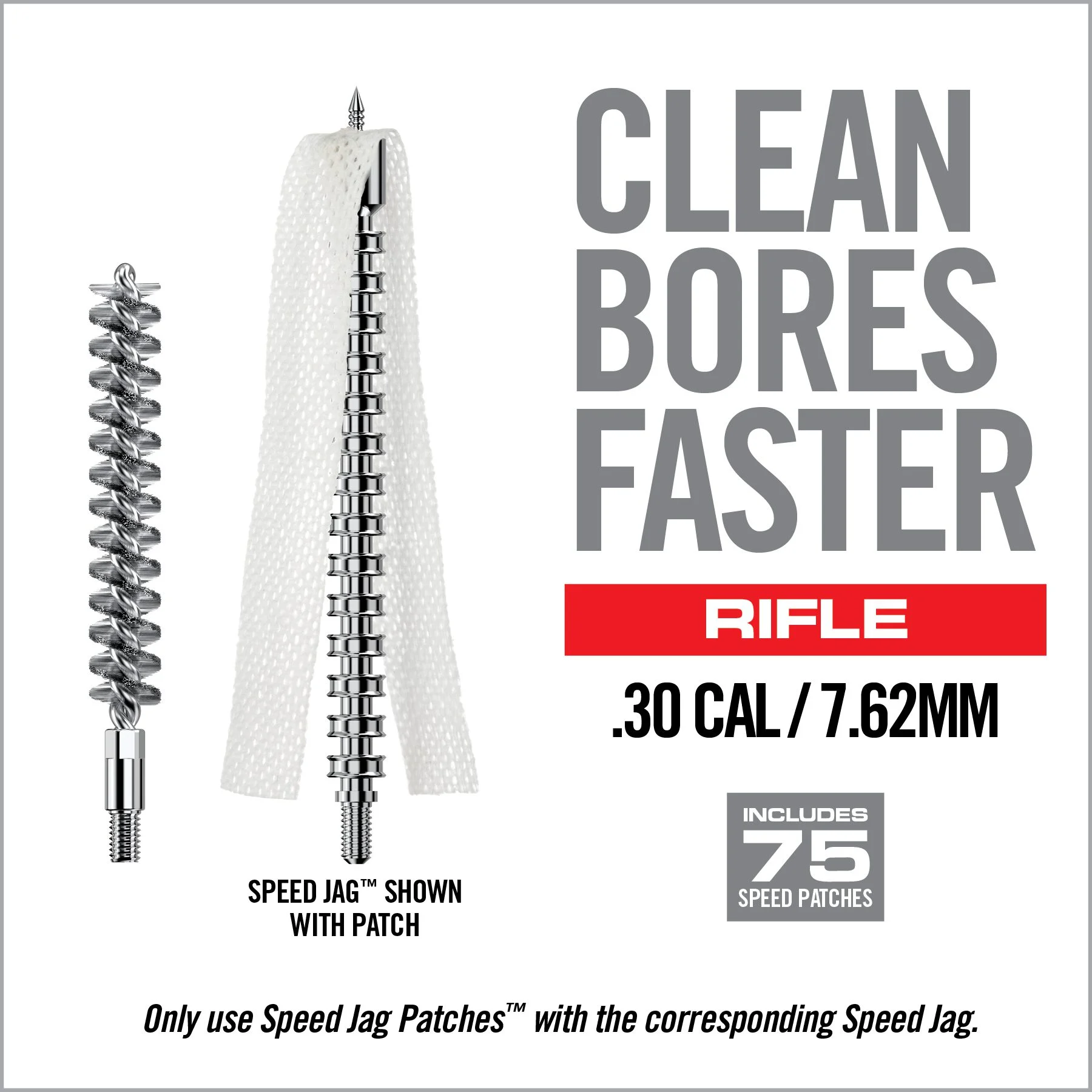 Real Avid Bore-Max Speed Clean Kit, 30 Cal 