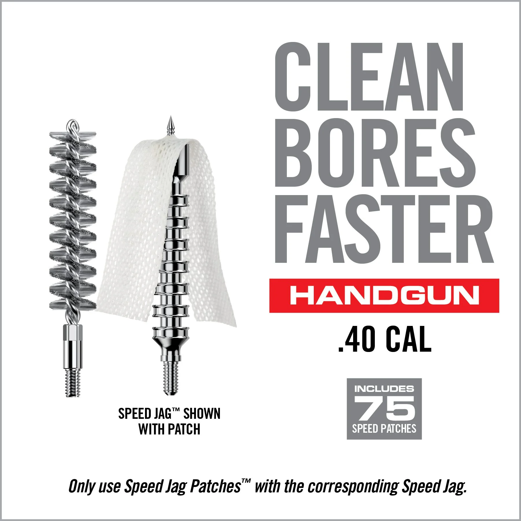 Real Avid Bore-Max Speed Clean Kit, 40 Cal 