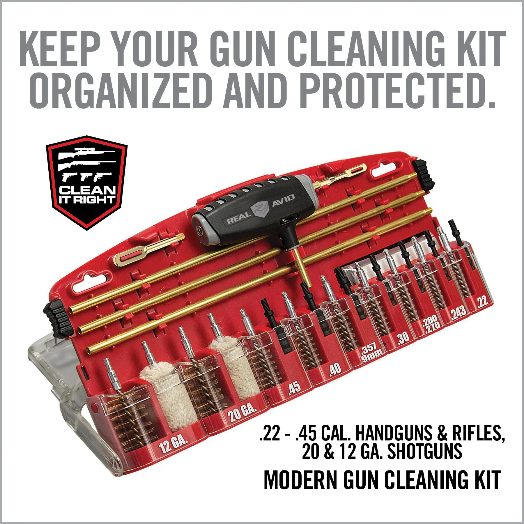 Real Avid Cleaning Kit, Gun Boss Pro-Universal Gun Cleaning Kit,