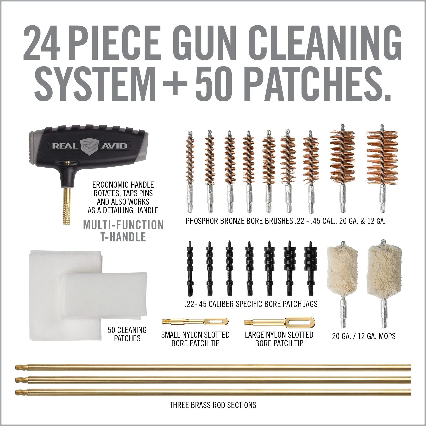 Real Avid Cleaning Kit, Gun Boss Pro-Universal Gun Cleaning Kit,