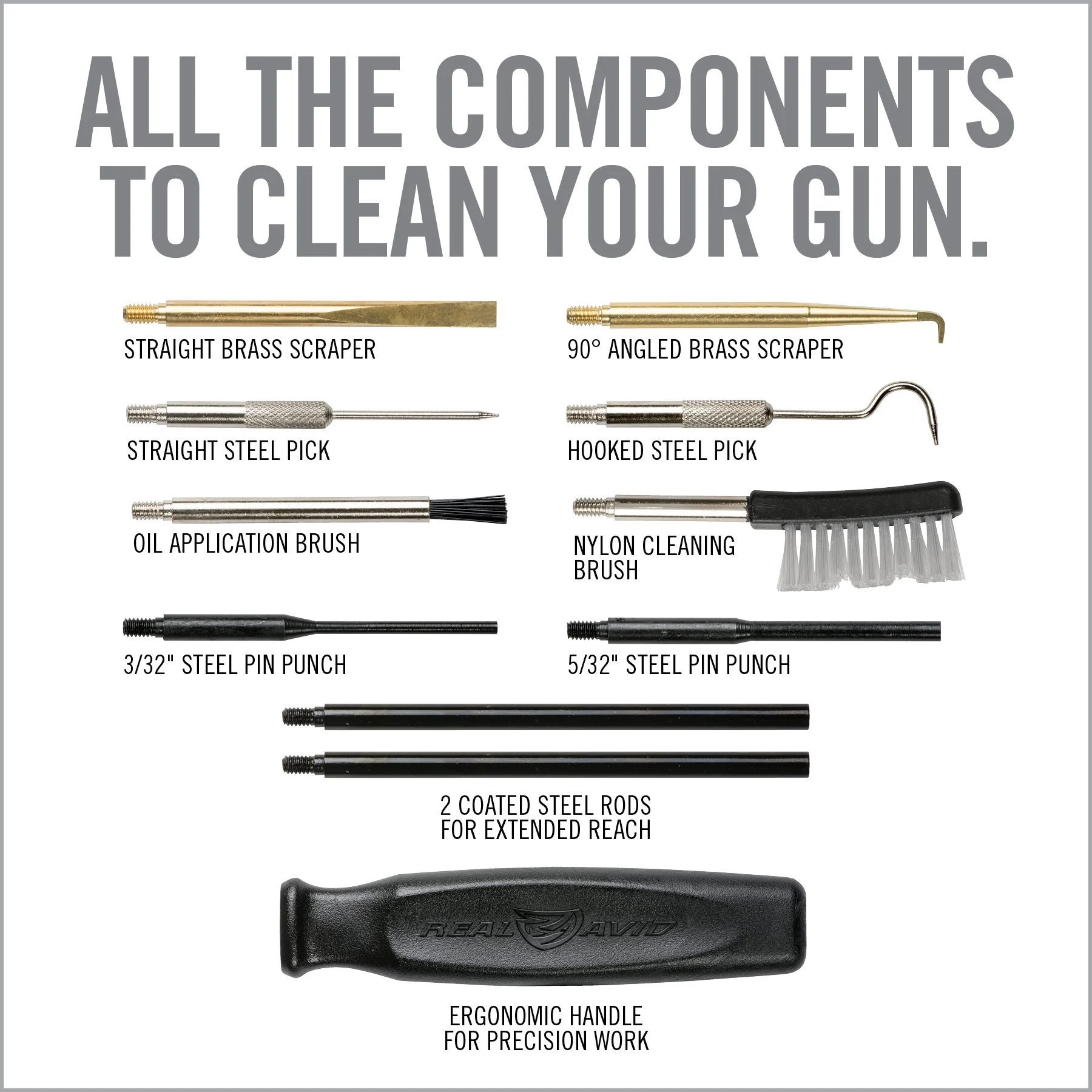 Real Avid Gun Boss Pro, Pro Handgun Cleaning Kit