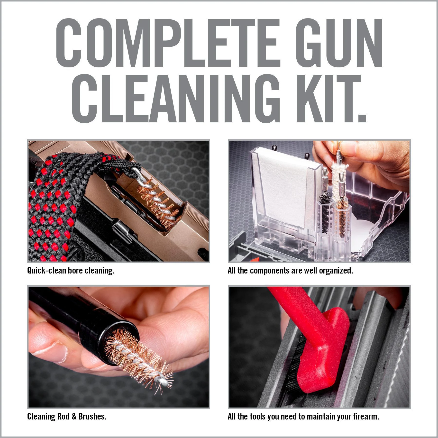 Real Avid Gun Boss, Multi-Kit,  Fits .357, .38, and 9mm Handguns 