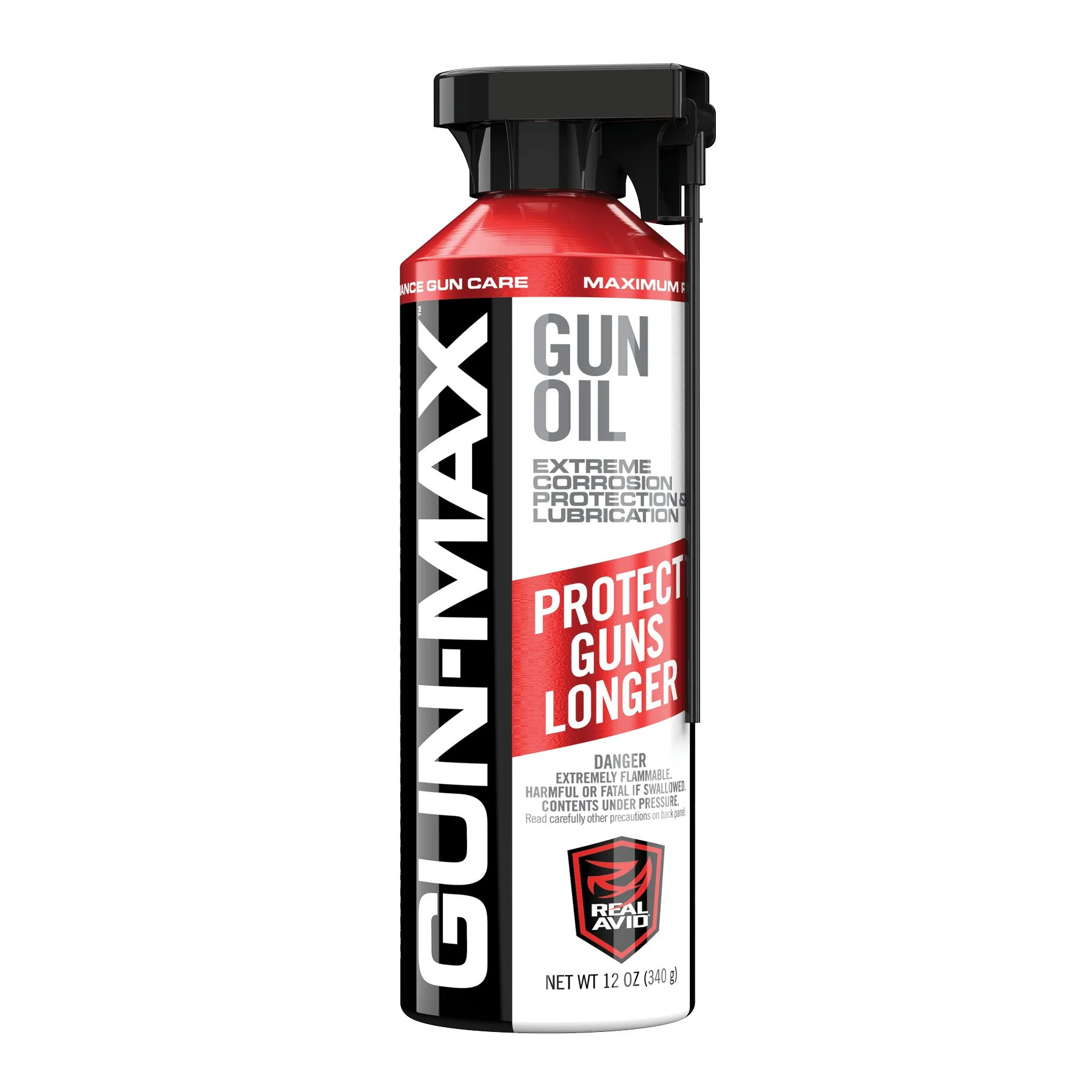 Real Avid Gun Max Gun Oil, Aerosol, 12oz Can 