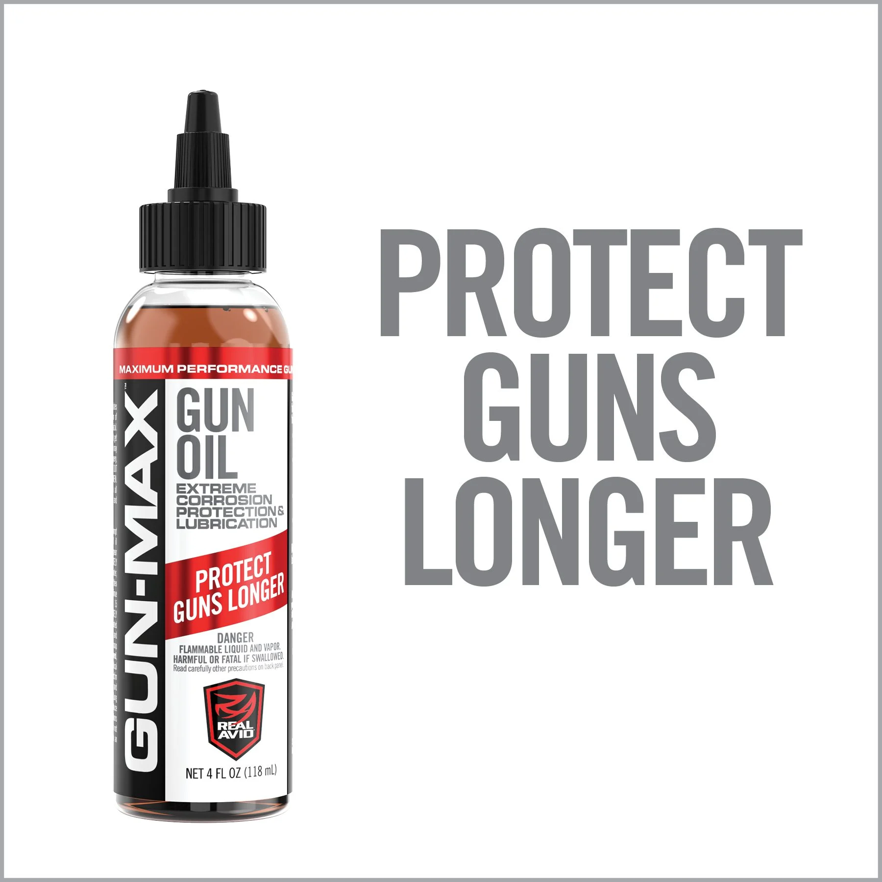 Real Avid Gun Max Gun Oil, Liquid, 4oz Bottle