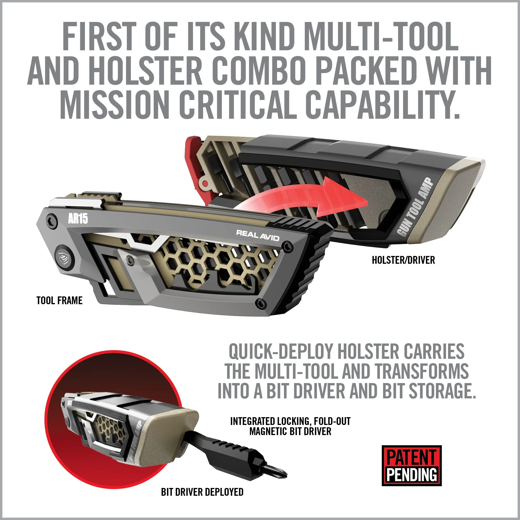 Real Avid Gun Tool AMP, Next-Gen Gun Readiness Multi-Tool, AR15