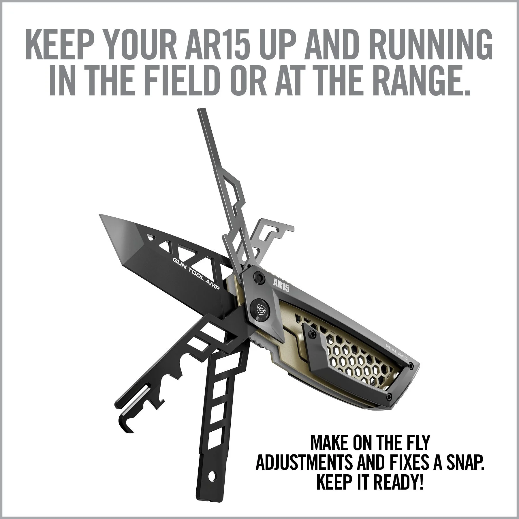 Real Avid Gun Tool AMP, Next-Gen Gun Readiness Multi-Tool, AR15