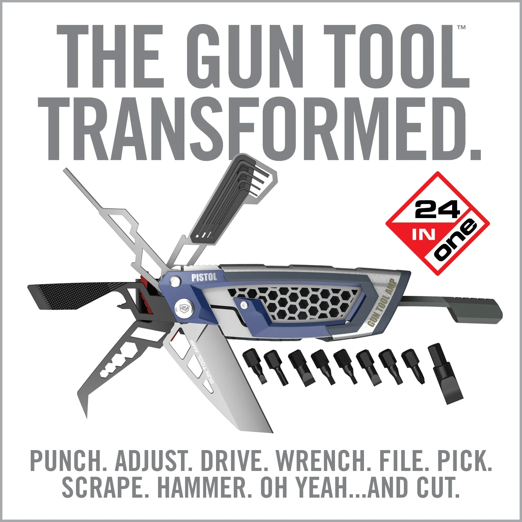 Real Avid Gun Tool AMP, Next-Gen Gun Readiness Multi-Tool, For Pistol