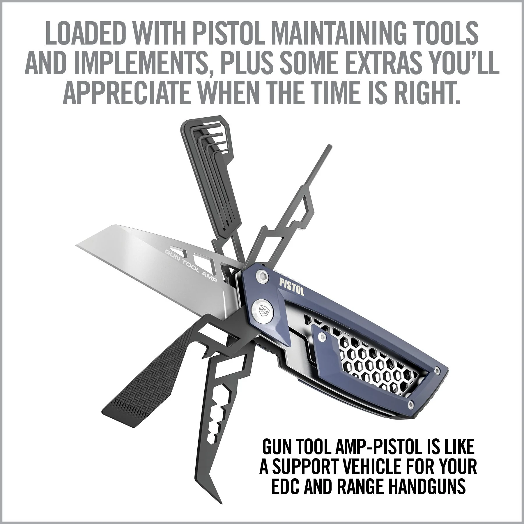 Real Avid Gun Tool AMP, Next-Gen Gun Readiness Multi-Tool, For Pistol