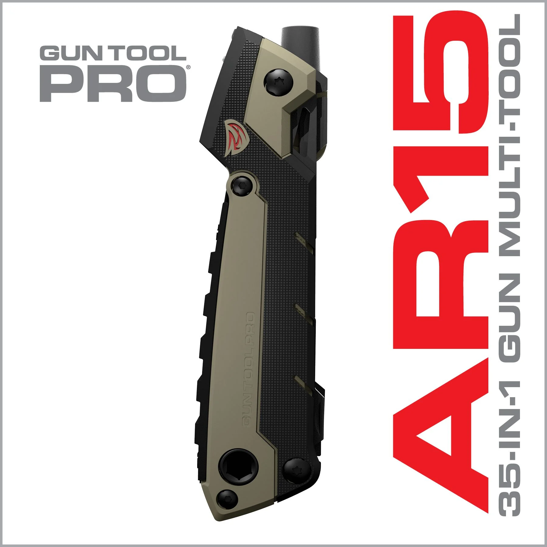 Real Avid Gun Tool Pro AR15, Multi-Tool, Optimized for the AR15, Flat Dark Earth/ Black