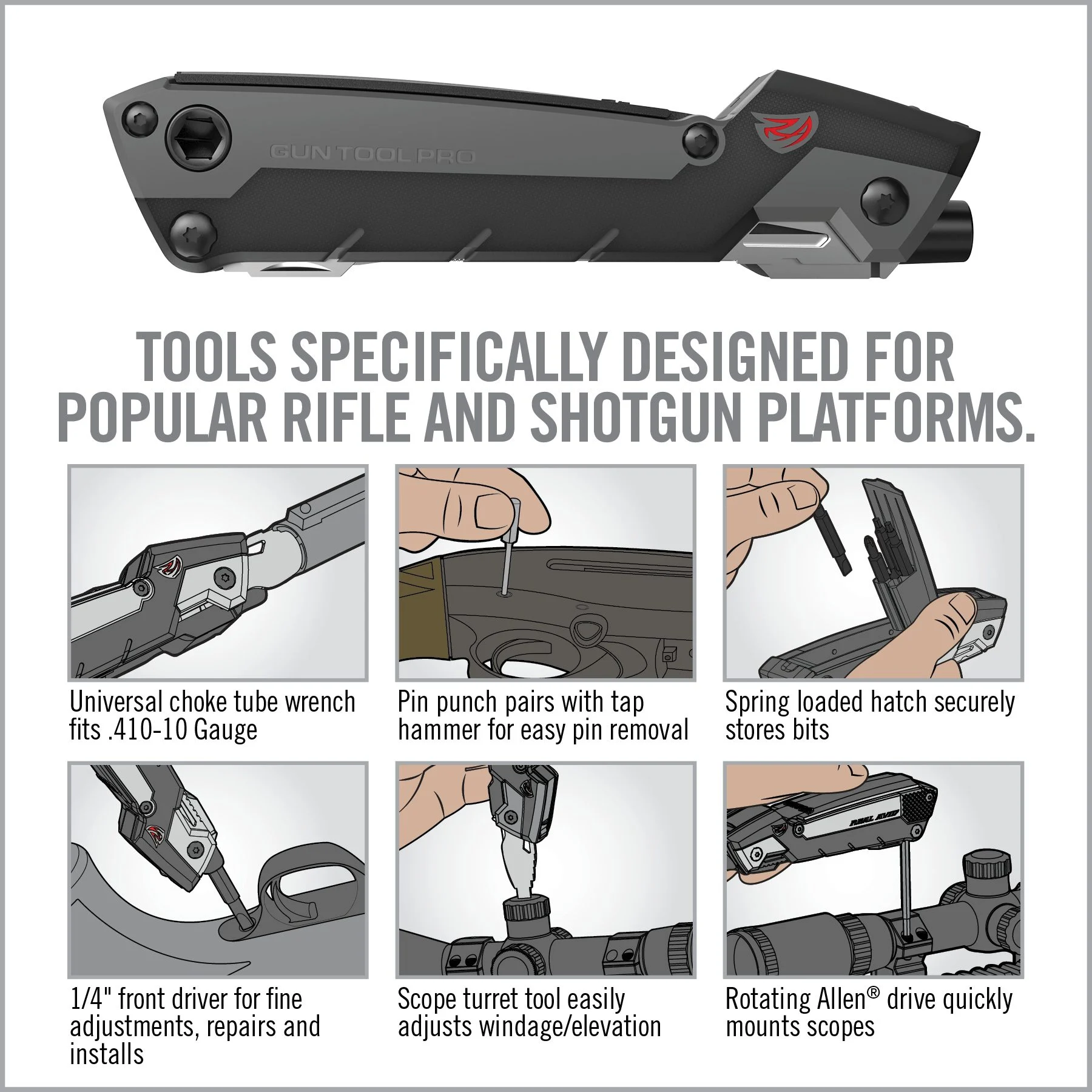 Real Avid Gun Tool, PRO 2.5", Claw Point