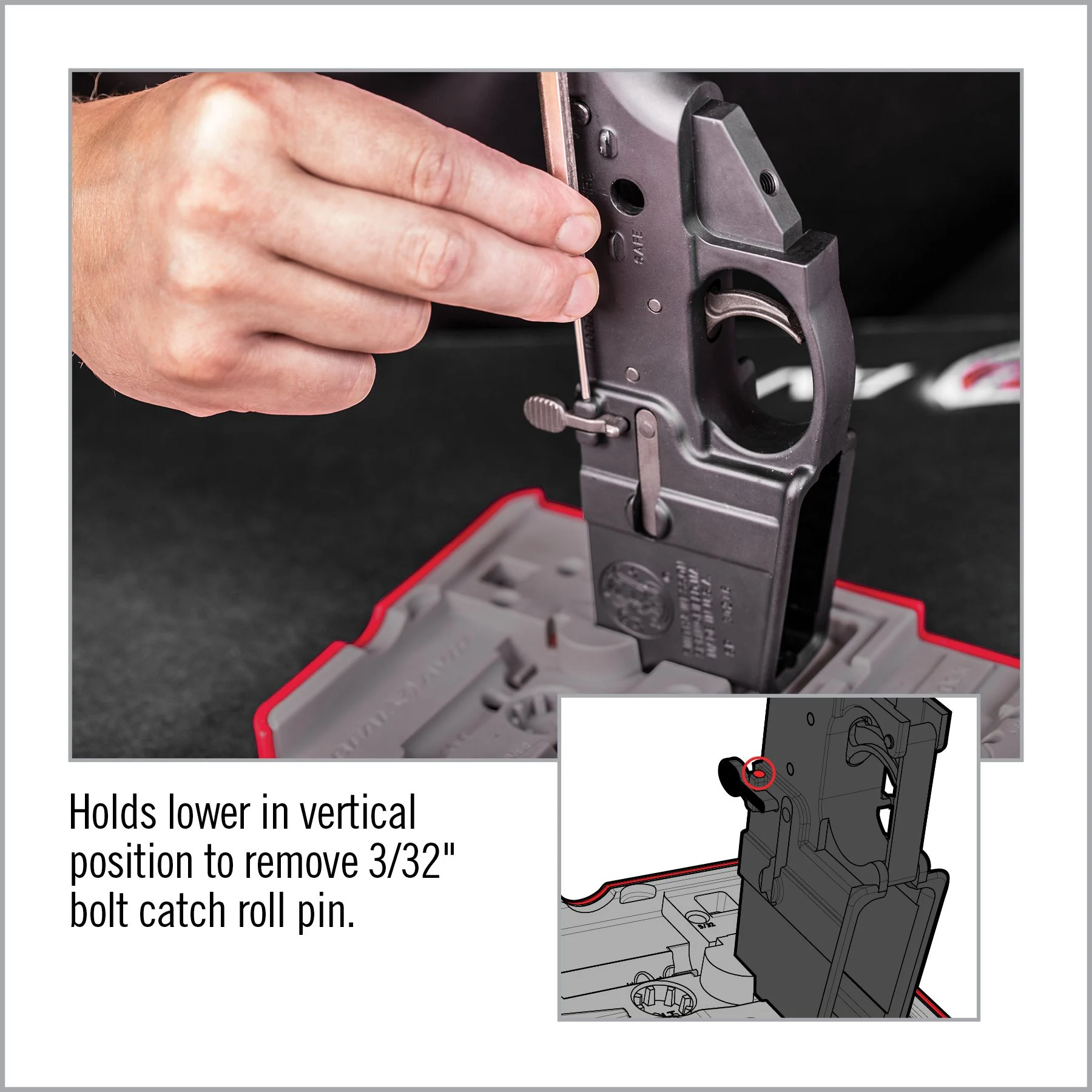 Real Avid Master Bench Block, Bench Block for AR Style Rifles 