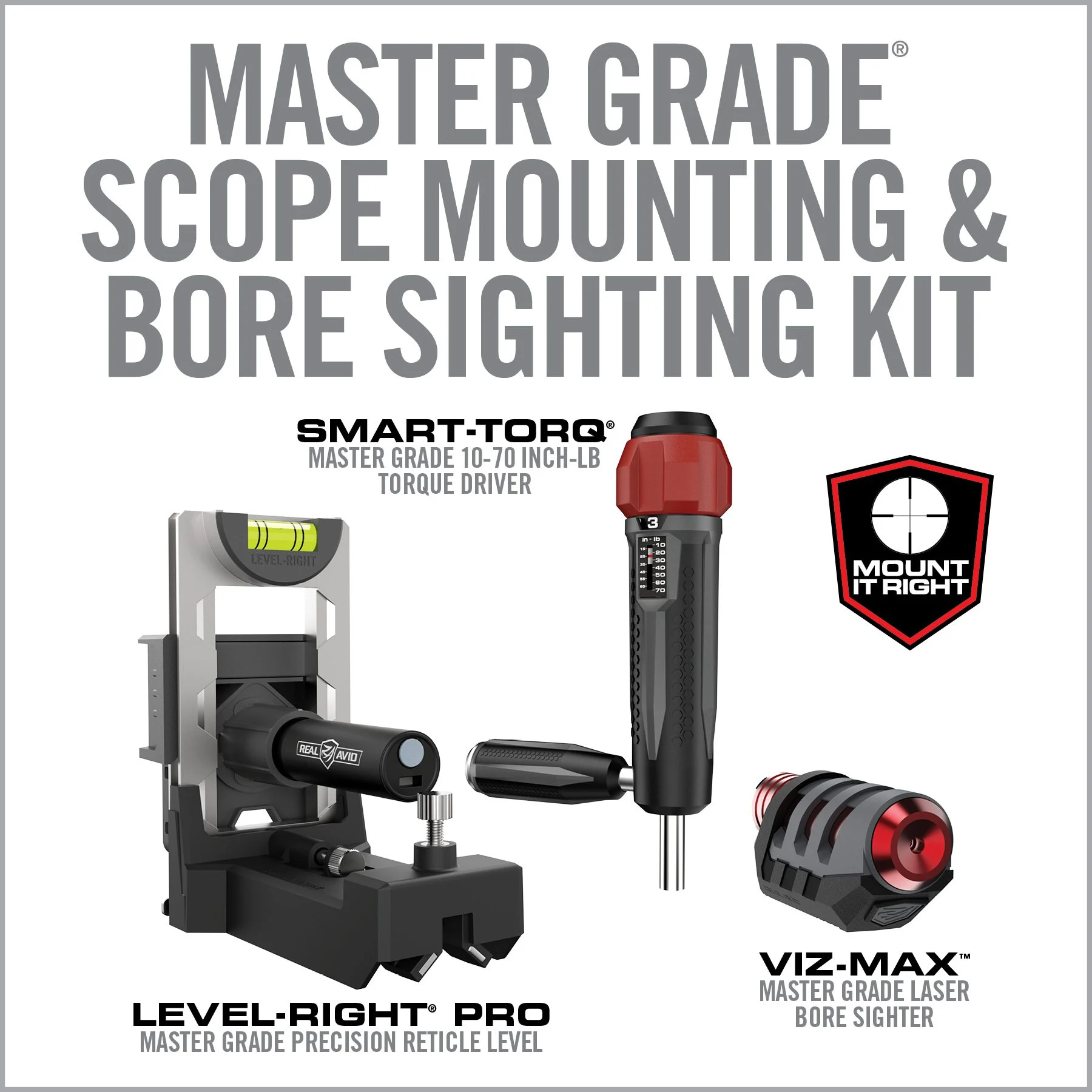 Real Avid Master Scope Mounting Kit, Black