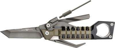 Real Avid The Pistol Tool, 3" Part Serrated Multi-Tool, Flat Dark Earth