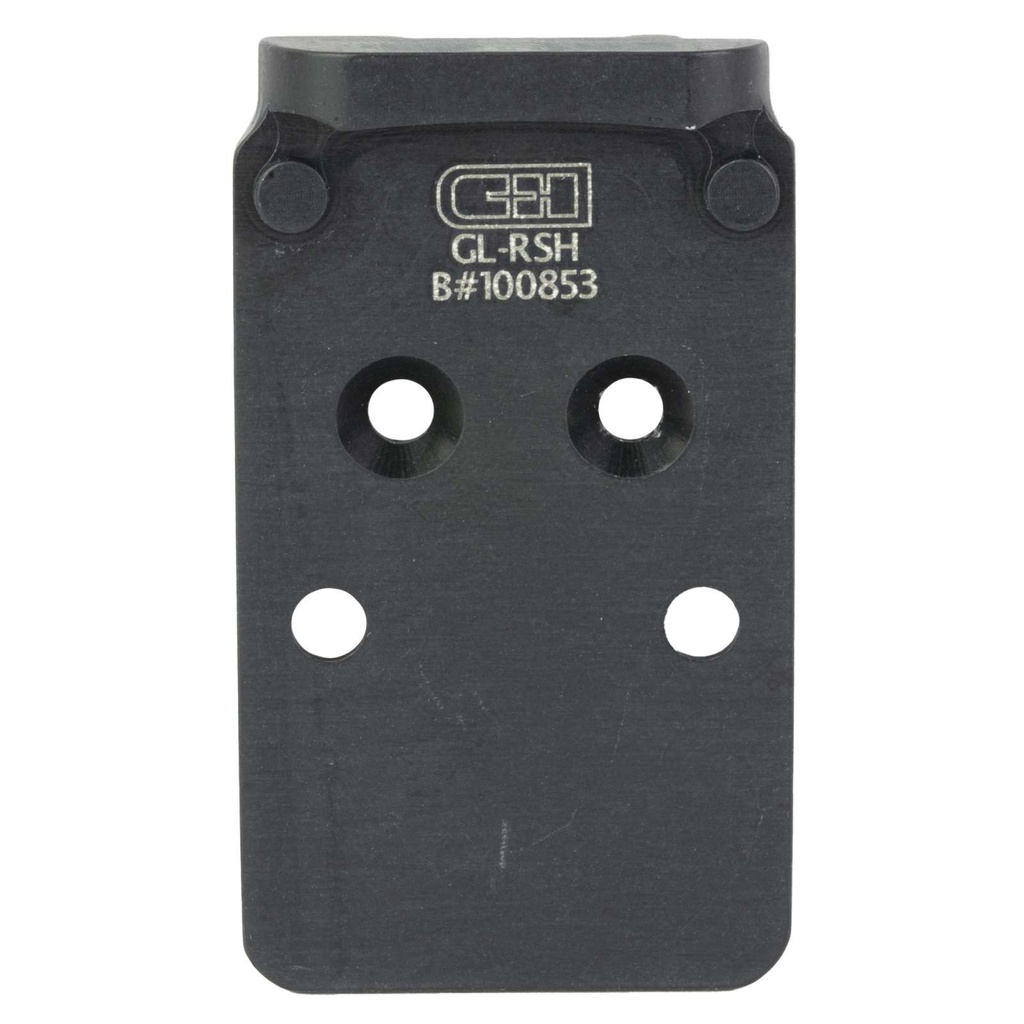 C&H Precision Adapter Plate Glock MOS to RMR/SRO/Holosun, Anodized, Black