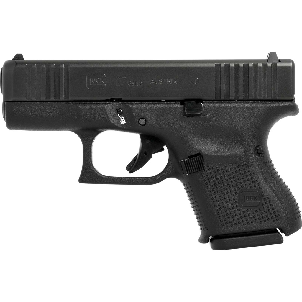 Glock 27 Gen5 40SW 3.43" 9Rds 2 Mags DLC Black