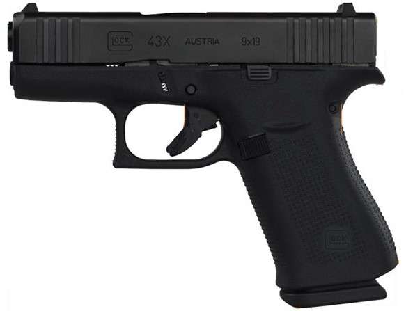 Glock 43X 9MM 3.41" 10Rds 2 Mags nDLC Black