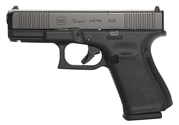 Glock 19 Gen5 MOS 9MM 4.02" 10Rds 3 Mags DLC Black