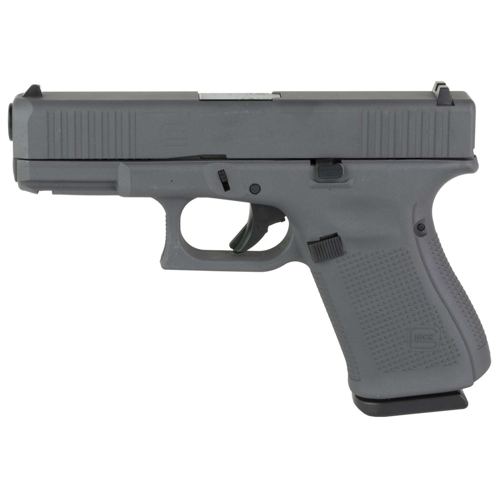 Glock 19 Gen5 9MM 4.02" 15Rds 3 Mags Cerakote Sniper Gray