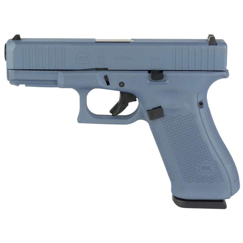 Glock 45 9MM 4.02" 17Rds 3 Mags Cerakote Blue Titanium