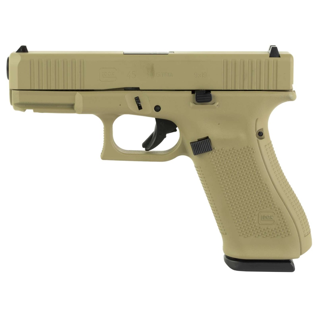 Glock 45 9MM 4.02" 17Rds 3 Mags Cerakote Coyote Tan