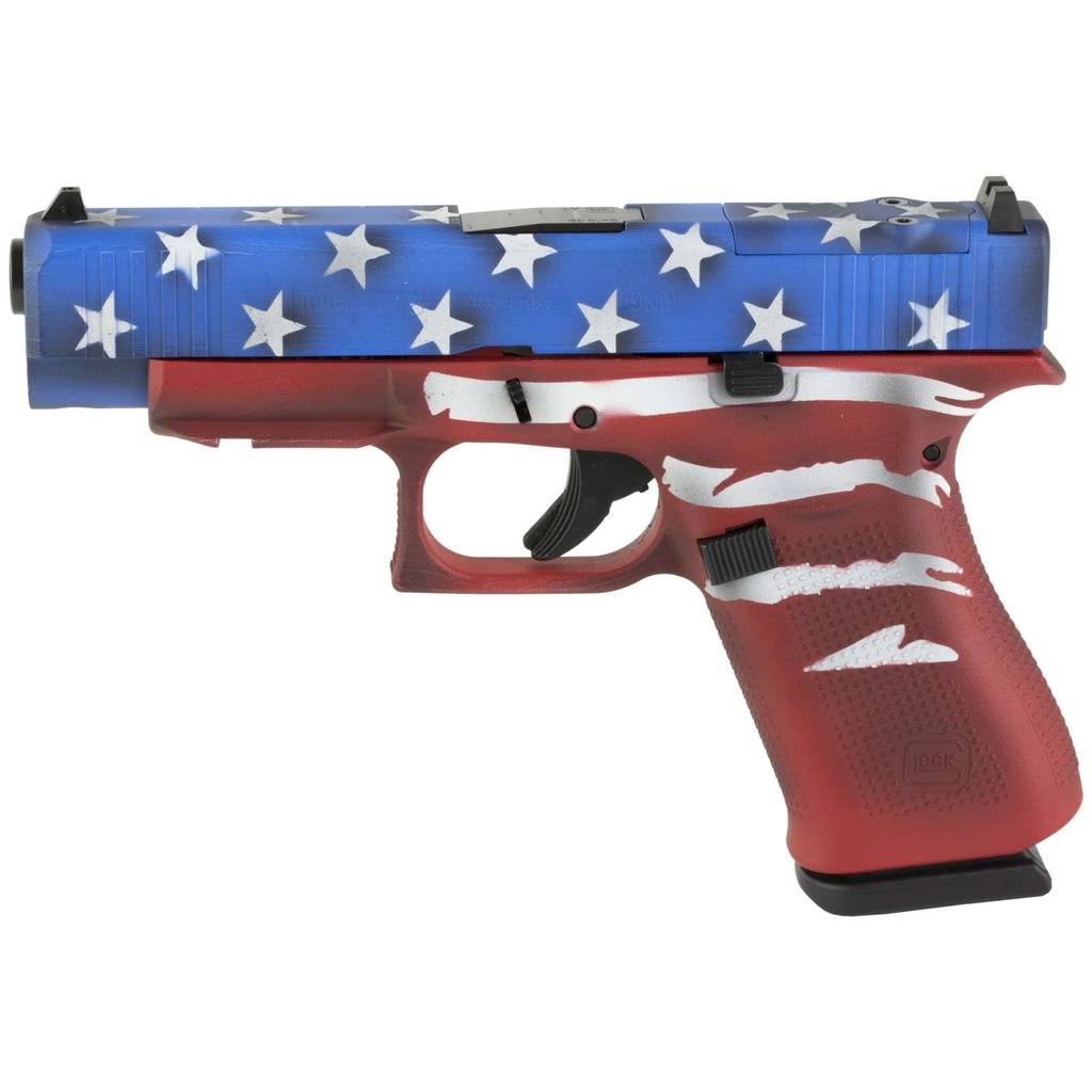 Glock 48 M.O.S 9MM 4.17" 10Rds 2 Mags Cerakote Red/White/Blue BW Flag