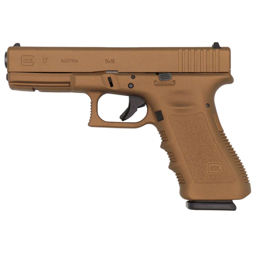 Glock 17 Gen3 9MM 4.49" 17Rds 2 Mags Cerakote Burnt Bronze