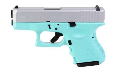 Glock 26 Gen3 9MM 3.43" 10Rds 2 Mags  Robins Egg Blue Frame and Silver