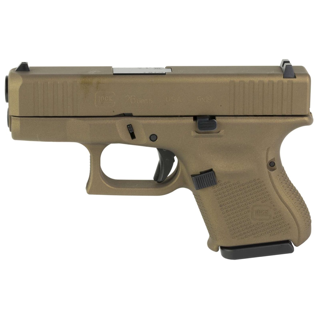 Glock 26 Gen5 9MM 3.43" 10Rds 3 Mags Cerakote Burnt Bronze