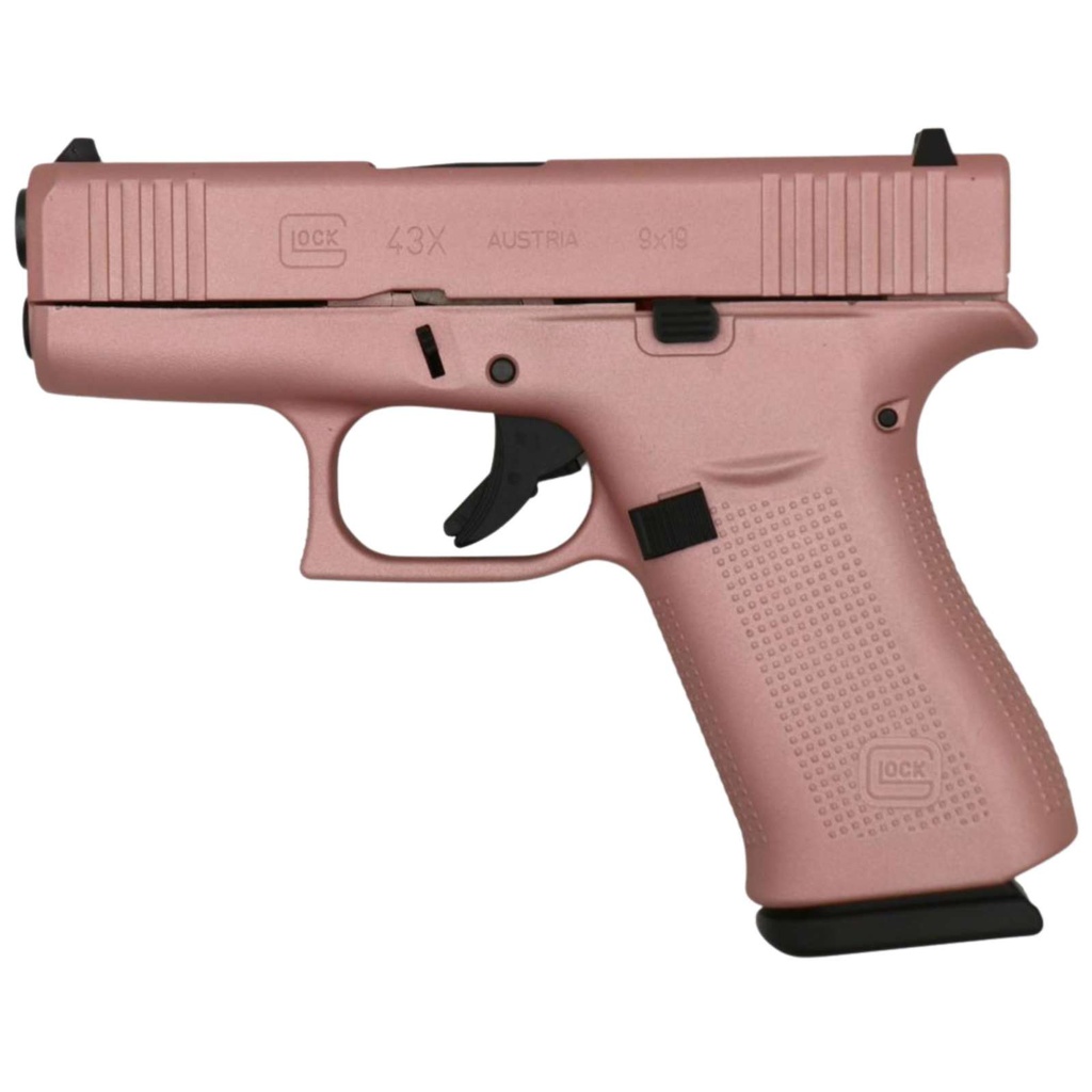 Glock 43X 9MM 3.41" 10Rds 2 Mags Cerakote Rose Gold