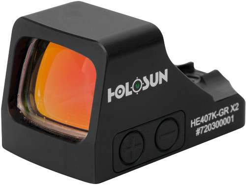 Holosun Technologies 407K-X2 Green Dot, 6 MOA Dot,  Black