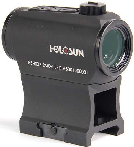 Holosun HS403B Red Dot 2MOA Dot Hight/Low Mount Bottom Battery Tray Black