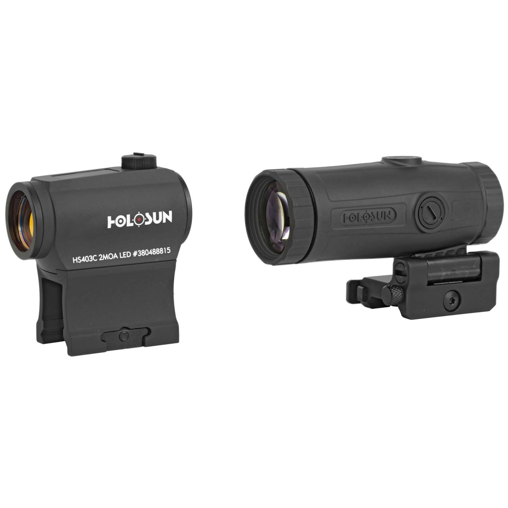 Holosun HS403C Micro Red Dot and HM3X Magnifier Combo Pack